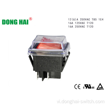 Black Rocker Switch có nắp chống nước